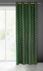 Cande mintás dekor függöny Zöld/arany 140x250 cm