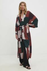 Answear Lab kimono bordó, mintás, oversize - burgundia Univerzális méret
