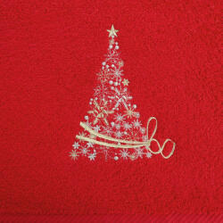  Santa11 karácsonyi hangulatú törölköző Piros 70x140 cm