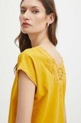 Medicine pamut póló női, sárga - sárga M - answear - 6 990 Ft