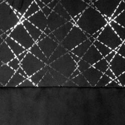 Suzi bársony sötétítő függöny Fekete/ezüst 140x250 cm