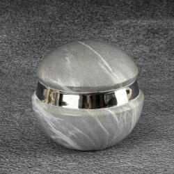  Aliza2 márványos hatású kerámia gömb Szürke/ezüst 9x9x9 cm