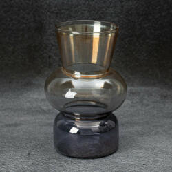 Dana üveg váza Világos barna/grafit 10x14x20 cm