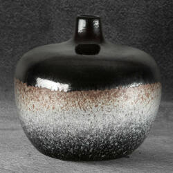  Enzo kerámia váza Fekete/fehér 16x15 cm