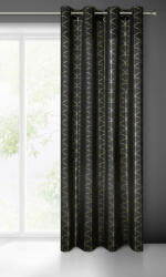 Cande mintás dekor függöny Fekete/arany 140x250 cm