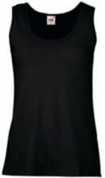 Fruit of the Loom FN02 ujjatlan Női póló LADY FIT VALUEWEIGHT VEST, Black - S (FN020306)