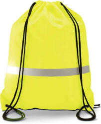 Kimood KI0109 poliészter tornazsák-hátizsák vényvisszaverö csíkkal Kimood, Fluorescent Yellow-U (ki0109fly-u)