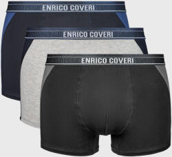 Enrico Coveri 3PACK Boxeri Anders negru-gri XL