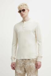 Superdry pamut hosszúujjú bézs, sima - bézs M