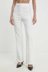 Answear Lab nadrág női, fehér, magas derekú egyenes - fehér M - answear - 25 990 Ft