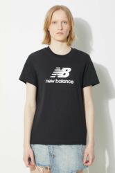 New Balance pamut póló Sport Essentials női, fekete, WT41502BK - fekete XS