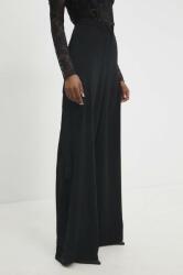 Answear Lab nadrág női, fekete, magas derekú széles - fekete XL - answear - 24 990 Ft