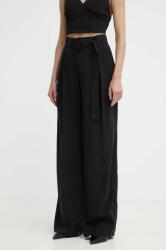 Answear Lab nadrág női, fekete, magas derekú egyenes - fekete S - answear - 22 990 Ft