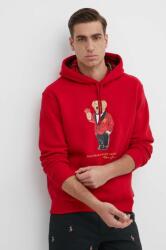 Ralph Lauren felső piros, férfi, nyomott mintás, kapucnis, 710926120 - piros M