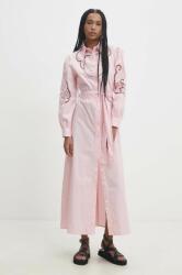 ANSWEAR pamut ruha rózsaszín, maxi, harang alakú - rózsaszín S - answear - 31 990 Ft
