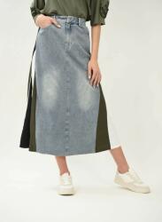 Trendy Ing FUSTA COMBINATA DENIM KAKI PAVIA IN FORMA DE A S Denim Deschis