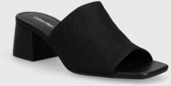 Calvin Klein papucs HEEL MULE 45 MONOCQ fekete, női, magassarkú, HW0HW01936 - fekete Női 41
