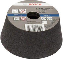 Bosch Kúpos fazékkorong nagy sarokcsiszolóhoz 110/90 x 55 x 22, 2 mm / P36 (1608600233)