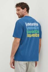 Lacoste pamut póló férfi, nyomott mintás - kék L - answear - 32 990 Ft