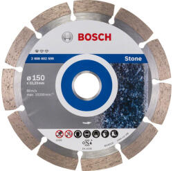 Bosch Gyémánt vágókorong 150 x 2, 0 x 10 x 22, 2 mm szegmentált Standard for Stone (2608602599) - vasasszerszam