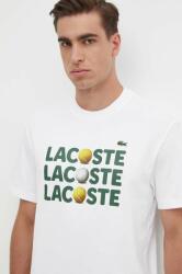 Lacoste pamut póló fehér, férfi, nyomott mintás - fehér L - answear - 28 990 Ft