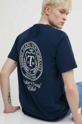 Tommy Jeans pamut póló sötétkék, férfi, nyomott mintás, DM0DM18578 - sötétkék L
