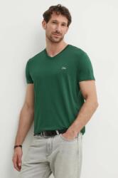 Lacoste pamut póló zöld, férfi, sima, TH6710 - zöld L