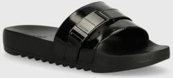 Calvin Klein papucs POOL SLIDE ICONIC PLAQUE fekete, férfi, HM0HM01444 - fekete Férfi 42