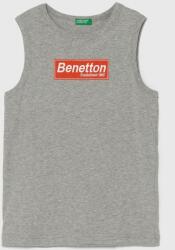 Benetton gyerek pamut póló szürke, nyomott mintás - szürke 122 - answear - 4 690 Ft