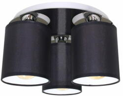 Safako Merida mennyezeti lámpa E27-es foglalat, 3 izzós, 25W fekete-króm