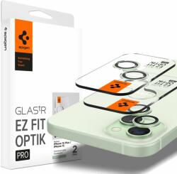 Spigen Glass tR EZ Fit Optik Pro 2 Pack Green iPhone 15/15 Plus/14/14 Plus üvegfólia (AGL07169)