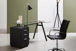  SALERNO modern íróasztal - 150cm - fekete (BIZ-0710561)