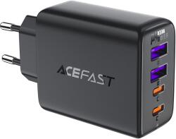 ACEFAST A61 hálózati töltő 2xUSB-A és 2xUSB-C csatlakozással PD 45W GaN - fekete