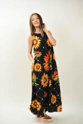 FashionLand ROCHIE LUNGA FARA MANECI CU BUZUNARE BLOOM FLOAREA SOARELUI TALIE UNICA Multicolora