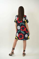 FashionLand ROCHIE CASUAL URBANA CU PRINT FLORAL ABSTRACT GALANTEE TALIE UNICA Multicolora