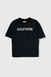 Tommy Hilfiger gyerek pamut póló sötétkék, nyomott mintás - sötétkék 176 - answear - 14 990 Ft