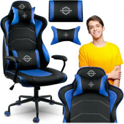 Sofotel Gamer szék Yasuo , ergonomikus , dönthető eco bőr , fekete és kék - Sofotel (2591)