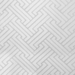  Isla áttört geometriai mintás bársony függöny Fehér 140x250 cm