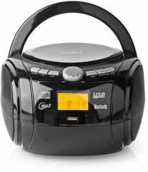 Nedis CD player, radio FM, USB, Bluetooth®, AUX-in, negru (SPBB100BK)