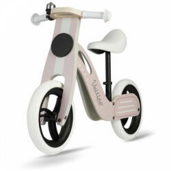 RicoKids Bicicleta de echilibru din lemn pentru copii, scaun din spuma, roti 12 inchi, Ricokids, Veltino, 7619, Roz (7619)