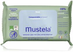 Mustela Compostable at Home Cleansing Wipes servetele pentru curatare pentru nou-nascuti si copii 60 buc