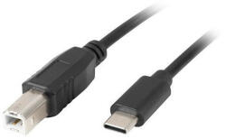 Lanberg USB-C (M) - USB-B (M) 2.0 kábel 1, 8m, fekete (CA-USBA-13CC-0018-BK)