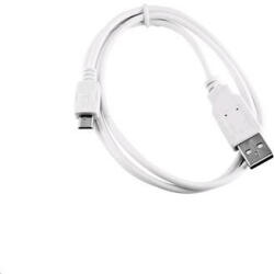 C-TECH USB 2.0 AM/Micro kábel, 1m, fehér (CB-USB2M-10W)