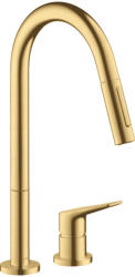 Hansgrohe Baterie de bucătărie, Axor, Citterio M 220, cu pipă extractibilă, auriu lucios, 34822250 (34822250)