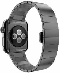 Mybandz Apple Watch 42/44mm nagy láncszemes fém óraszíj fekete (APW421802) (APW421802) (APW421802)