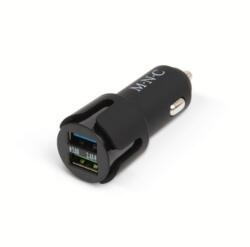 MNC M. N. C, 54931BK 2x USB-A Autós Töltő - Fekete (5V / 2, 4A) (54931BK) (54931BK)