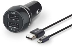 Philips DLP2357U/10 autós USB töltő + micro USB kábel (DLP2357U/10) (DLP2357U/10)