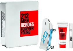 Carolina Herrera Set 212 Men Heroes - Apă de toaletă, 90 și 10 ml + Gel de duș, 100 ml