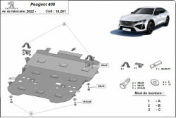 Scut Protection Peugeot 408, 2022-2024 - Acél Motorvédő lemez