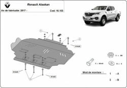 Scut Protection Renault Alaskan, 2017-2024 - Acél Motorvédő lemez